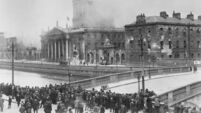 Crowd Watching the Burning of Four Courts Building