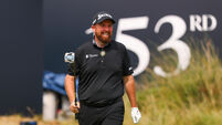 Shane Lowry reacts after parring 17 20/7/2025