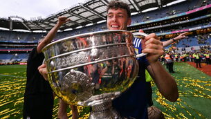 <p>Kerry's David Clifford with the Sam Maguire cup after their GAA Football All-Ireland Senior Championship final against Donegal at Croke Park on Sunday. Picture: Ramsey Cardy/Sportsfile</p>
