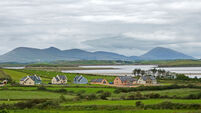 New houses on Clew Bay, County Mayo.