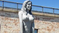 A modern granite statue of a Mermaid in Copenhagen, Denmark