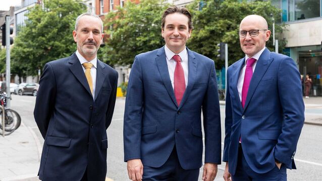 <p>Richard Neville, partner; Colm Manning, partner, and Shane Crossan, managing partner with O'Flynn Exhams. </p>