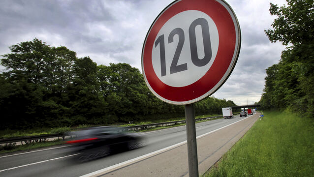<p>The section of the motorway where the driver was caught has a limit of 120kph (Oliver Berg/dpa via AP)</p>